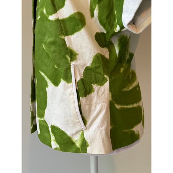 Lavia 18 Women’s Green and White Floral Blouse Size 44 - Picture 3 of 8